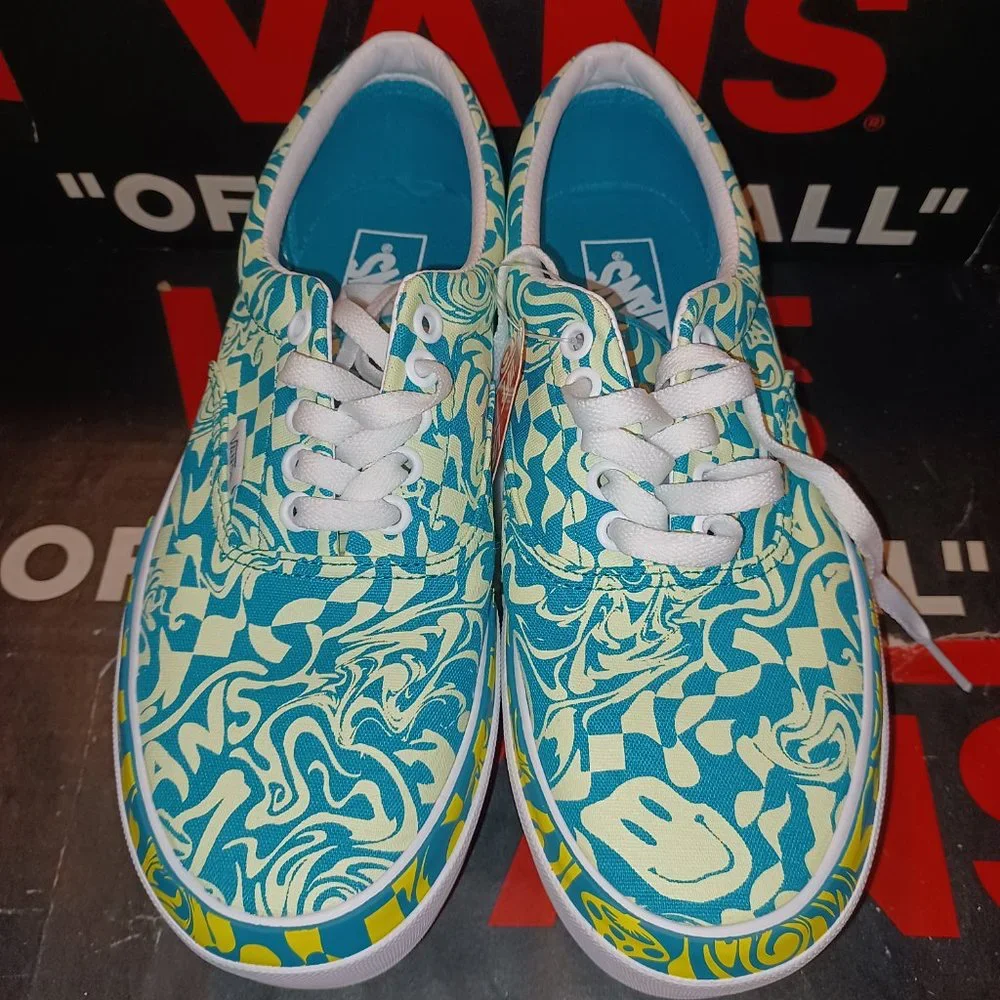 Vans Men's 3.5/Women's 5 Era Stacked Wavy Daze Tile Blue - VN0A4BTOCE5